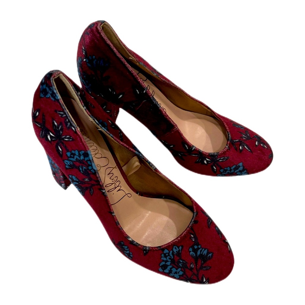 LIBBY EDELMAN Floral velvet pumps